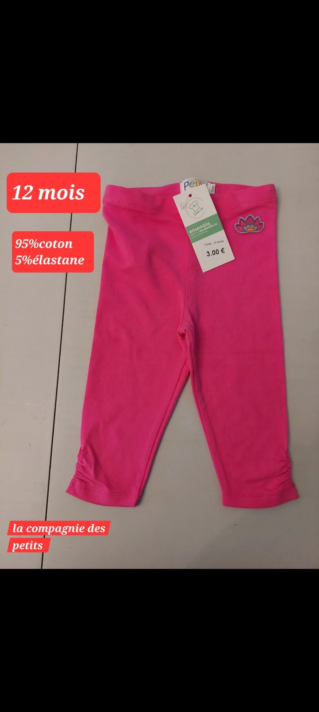 Lot of 3 leggings 12 months girl – photo 7